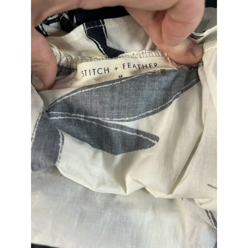 Stitch & Feather Side Slit Strapless Maxi Dress Sz M Black/Beige Resort Cocktail - Picture 6 of 10